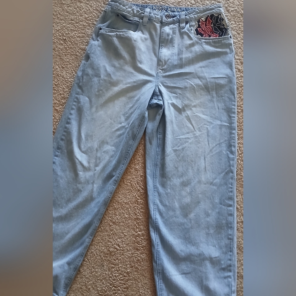Embroidered Light Blue Ninth Hall Ambush Jeans - Picture 3 of 3